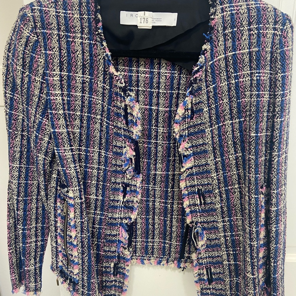 Iro Women's Blue Tweed Jacket